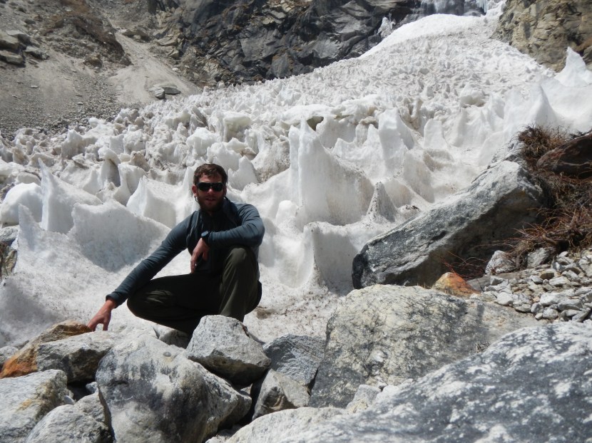 Some crazy ice features on the way to Lhonak