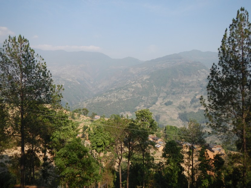 The going through the mid-hills before heading back into the mountains.  The temperature was around 30C.  A bit too hot for walking long distances over difficult terrain carrying a 55lb rucksack. 