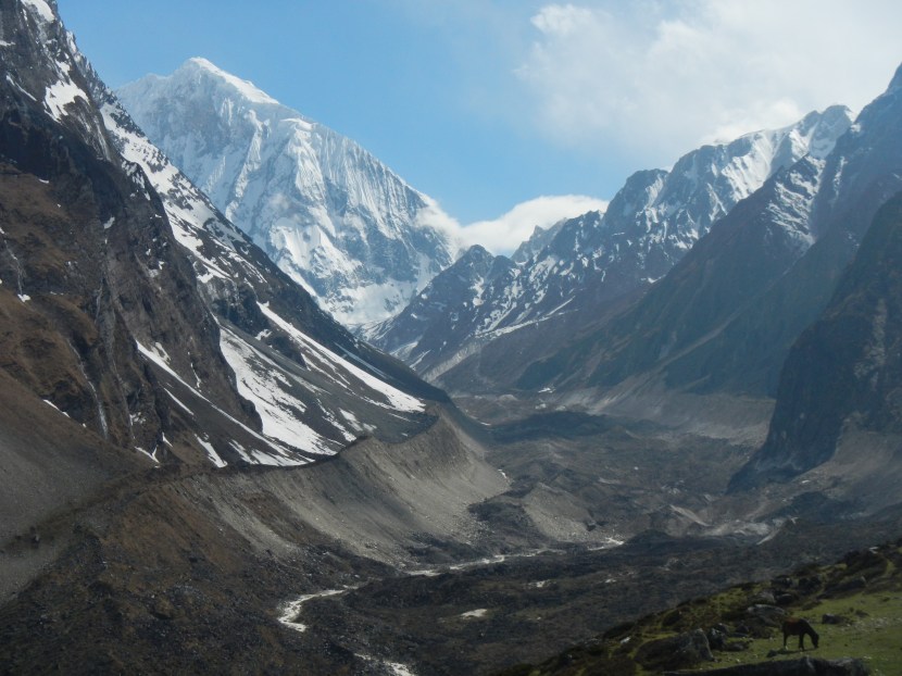 Looking back at the route take on the way to the Larky La Pass 