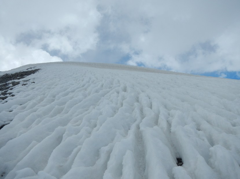 The final section of the Numala La Pass (5340m).  Snowy, icy and not that easy.
