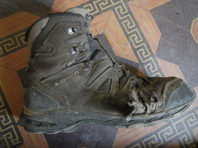 The boots had seen better days by the time I had finished. 