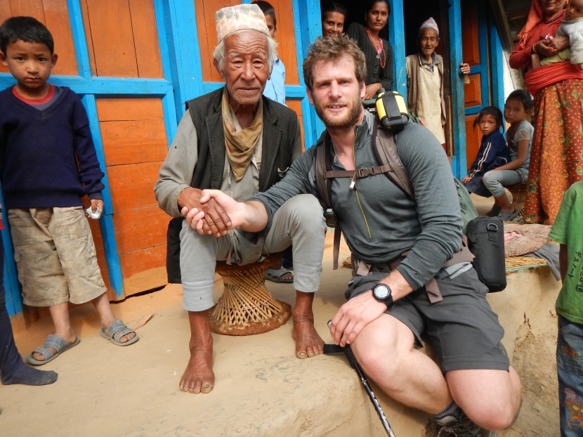 Retired 2/10 GR soldier who is 100 years old.  This was on one of my pre-trek days.