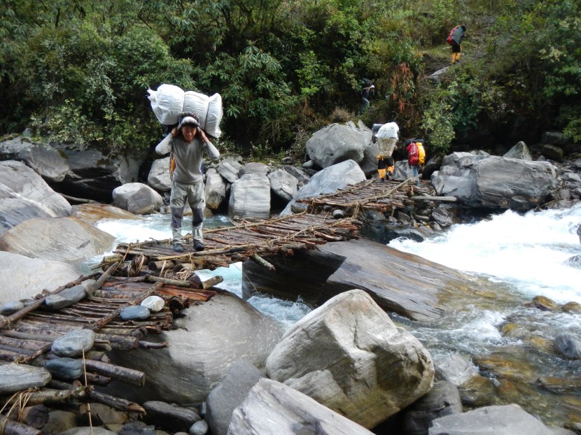 Typical example of some of the local wooden bridges